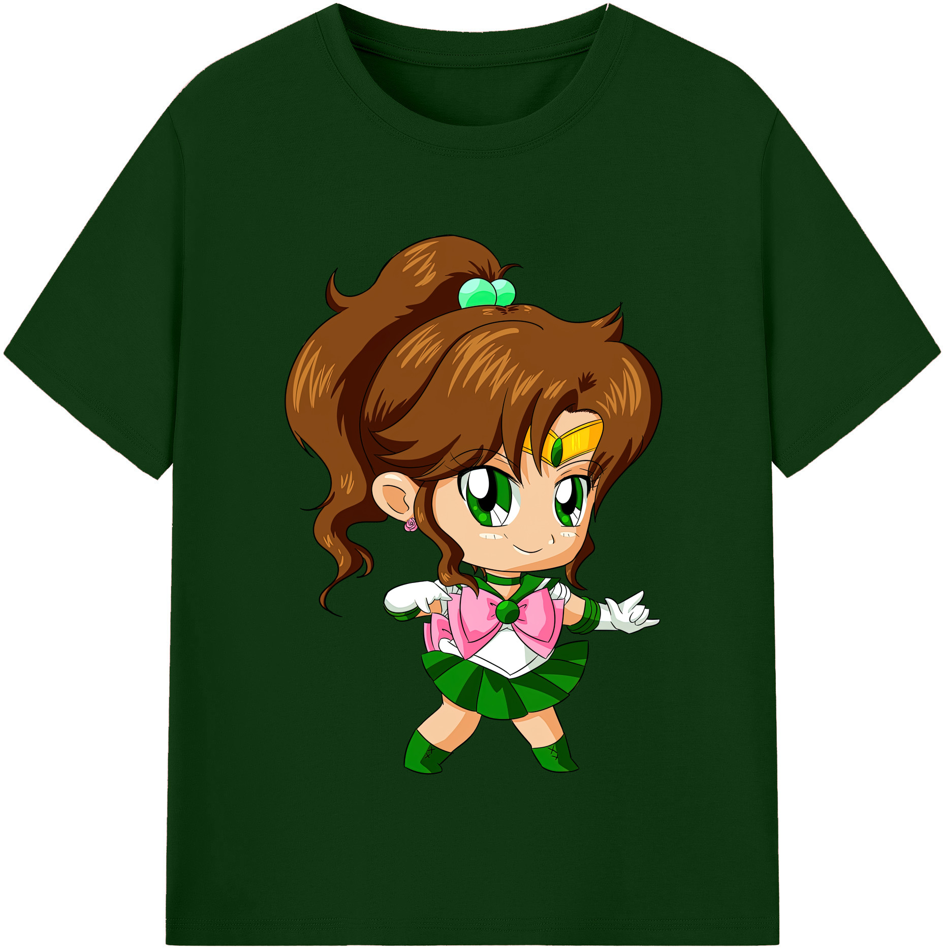 （画像用） 美少女戦士セーラームーン 木野 まこと きの まこと Sailor Moon Kino Makoto （セーラージュピター；Sailor Jupiter） 綿100％半袖Tシャツ（フロントプリント）